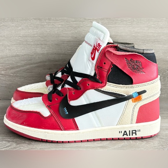 Nike x OFF WHITE THE TEN VIRGIL ABLOH AIR JORDAN 1 RETRO HIGH CHICAGO *R*E*P* - Picture 2 of 8